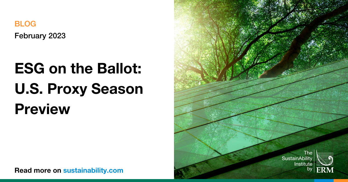 ESG On The Ballot U S Proxy Season Preview   Proxy Season Social Card 